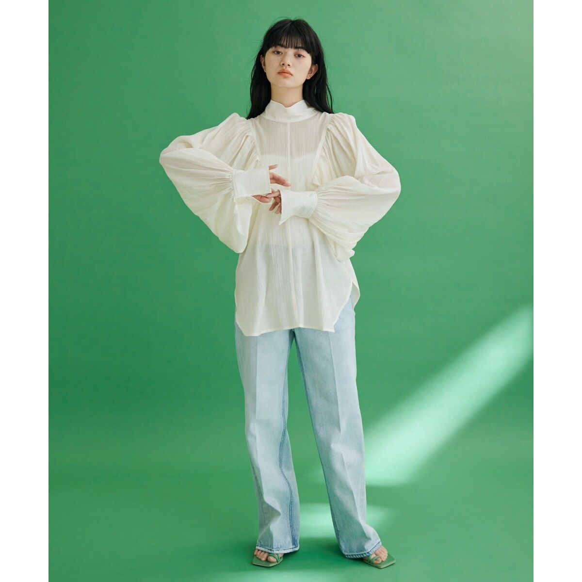 一部直営店舗・WEB限定】2WAYボリュームスリーブブラウス