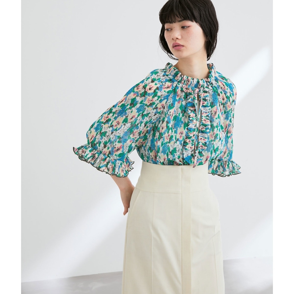 GANNI】Pleated Georgette BL | アダムエロペ(ADAM ET ROPE