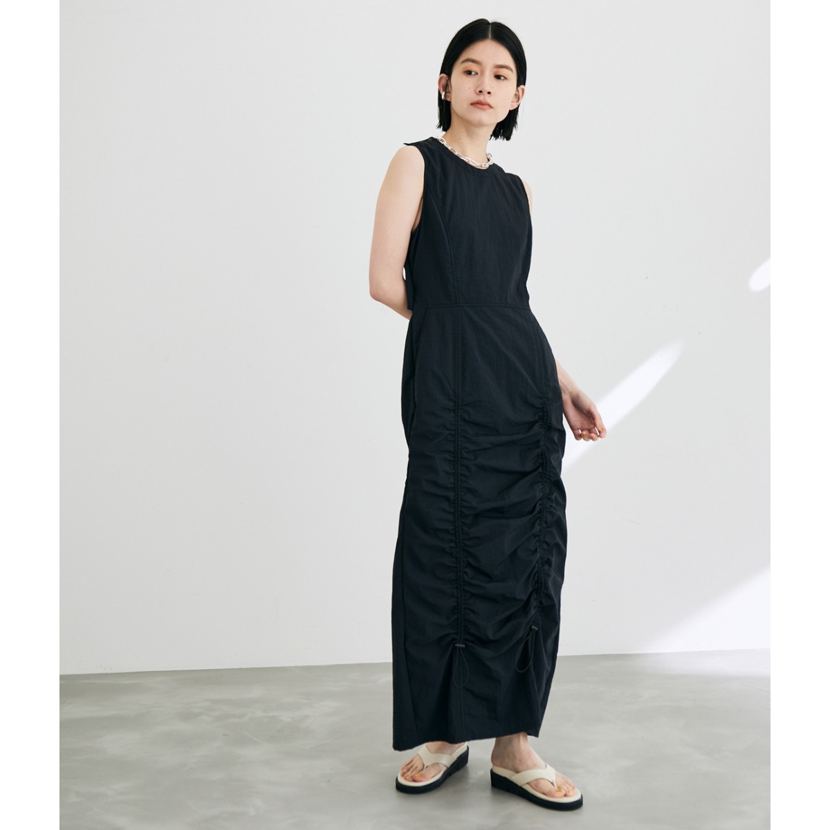 COS + Long Open-Back Shirt Dress