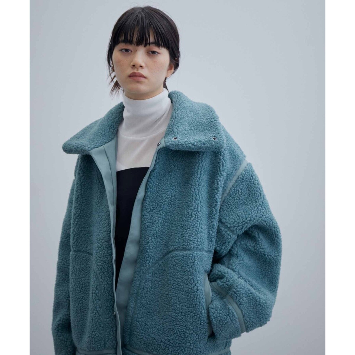 オーバーサイズ リバーシブル ボアブルゾン/サスティナブル/ユニ