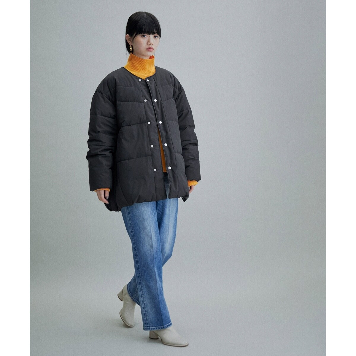 ADAM ET ROPÉ テントシルエットダウンライク中綿ジャケット ADAM ET ROPÉ FEMME(アダム エ ロペ ファム) / 【WEB限定】テント