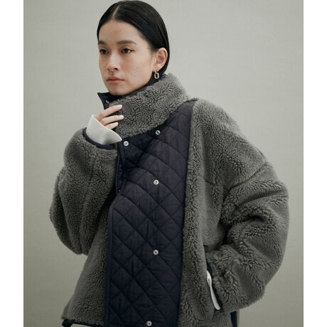ADAM ET ROPE アダムエロペ キルトボア リバーシブルコート WEB限定(一 