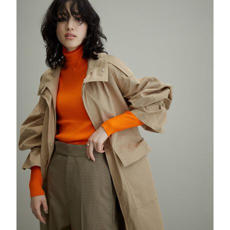 WEB限定(一部店舗展開あり)】トップボリュームスタンドカラーコート  