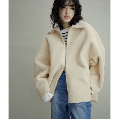 WEB限定(一部店舗展開あり)・2WAY】フェイクムートンショートコート  