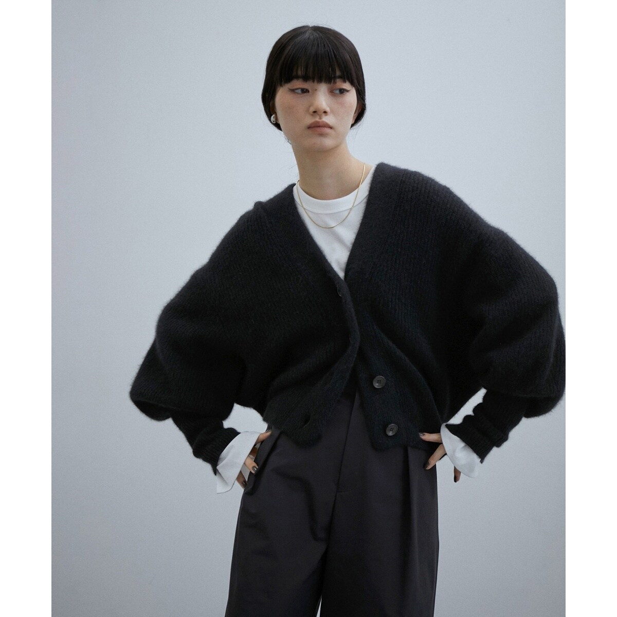 アダムエロペ Adam et Rope' 23AW ファーニットカーディガン 2274241473.jpg?1716714960