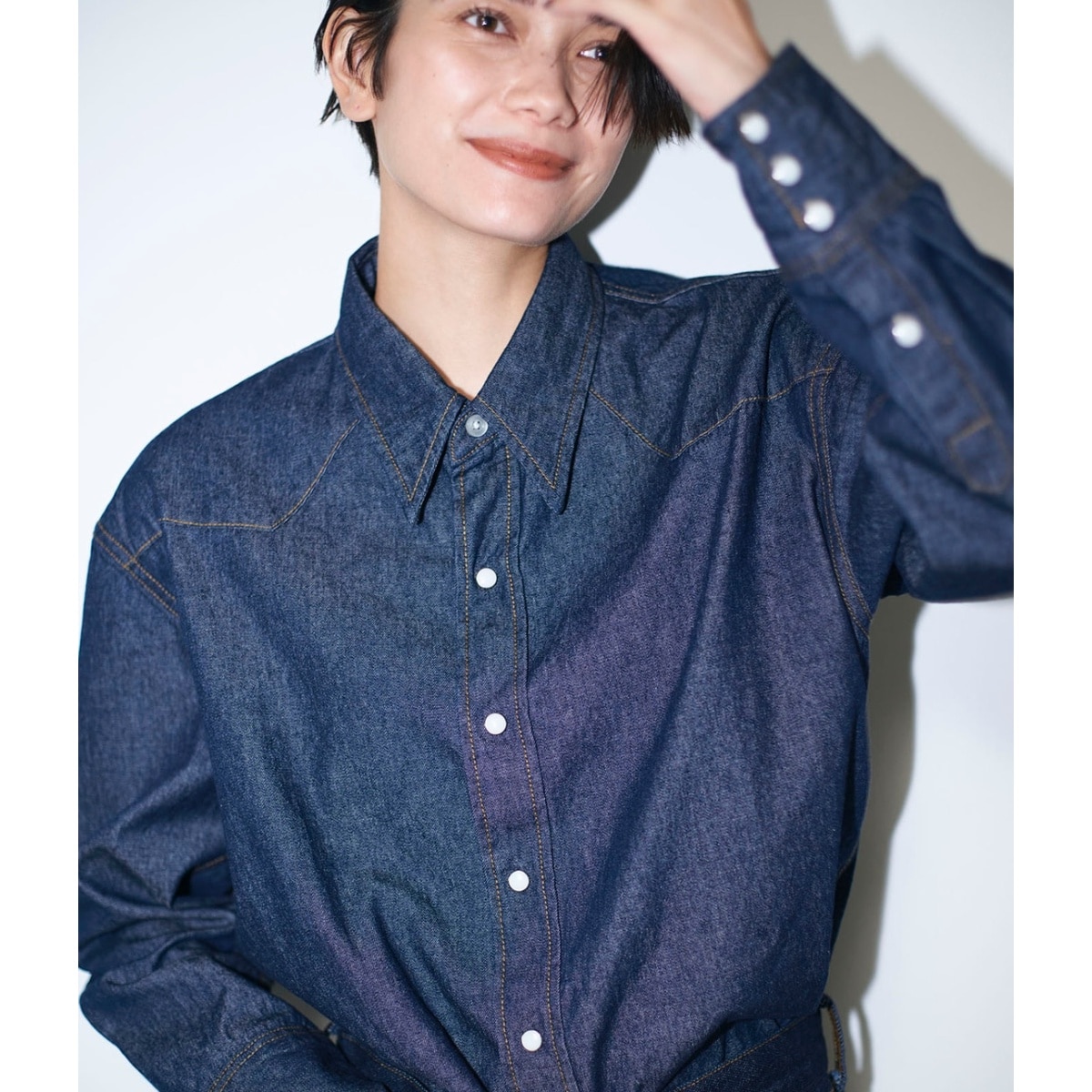 Wrangler×Jane Smith×ADAM ET ROPE'】別注 Denim Shirt | アダムエロペ