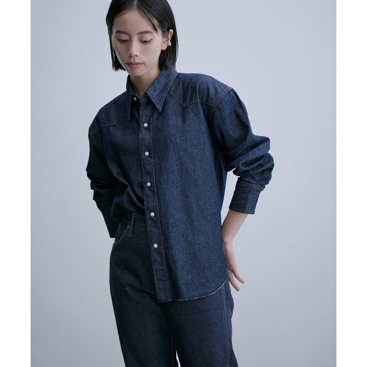 Wrangler×Jane Smith×ADAM ET ROPE'】別注 Denim Shirt | アダムエロペ