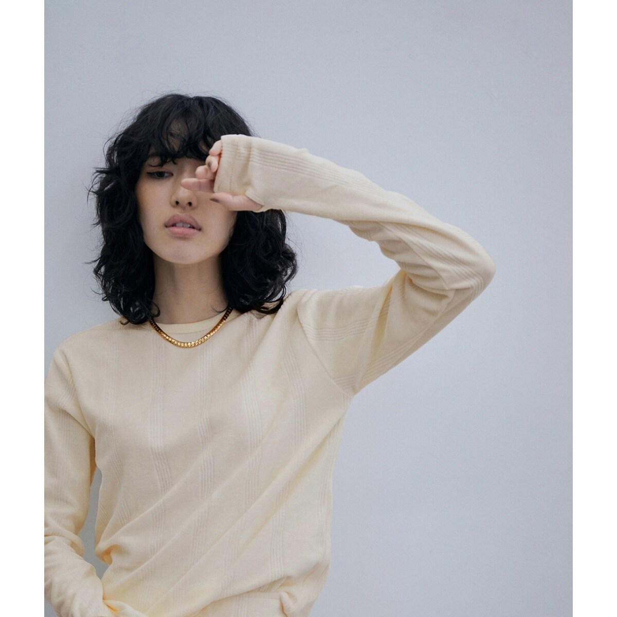 MILLER - 【Miller for ADAM ET ROPE&#39;】別注 ベロアロングスリーブT セール】【Miller for ADAM ET ROPE'】別注ベロア L/S TEE（T