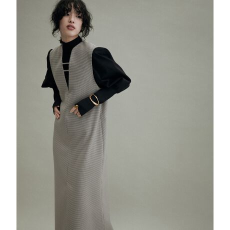 WEB限定(一部店舗展開あり)】2WAYキーネックジャンパースカート 