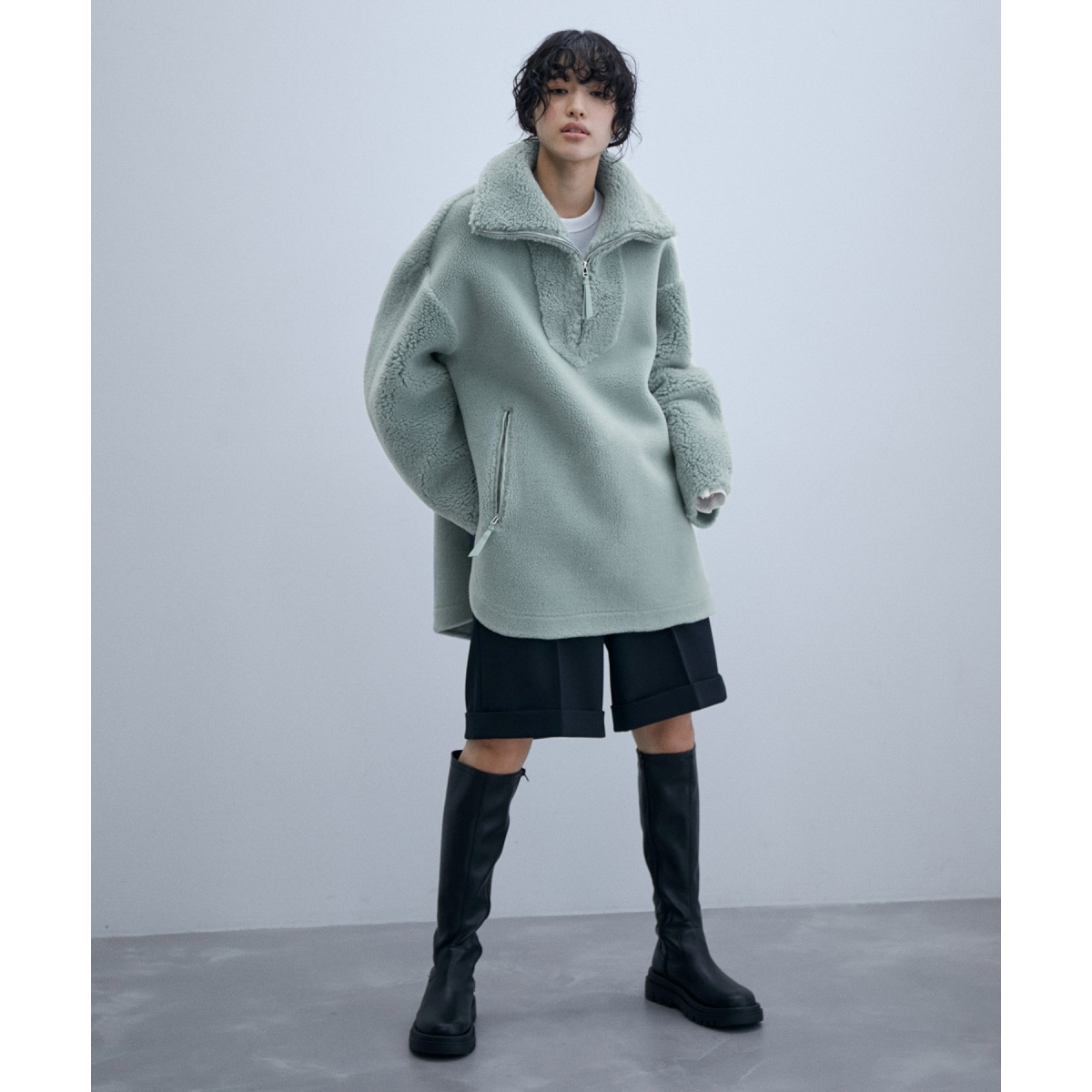 venit】WOOL POLYESTER BOA ANORAK | アダムエロペ(ADAM ET ROPE 