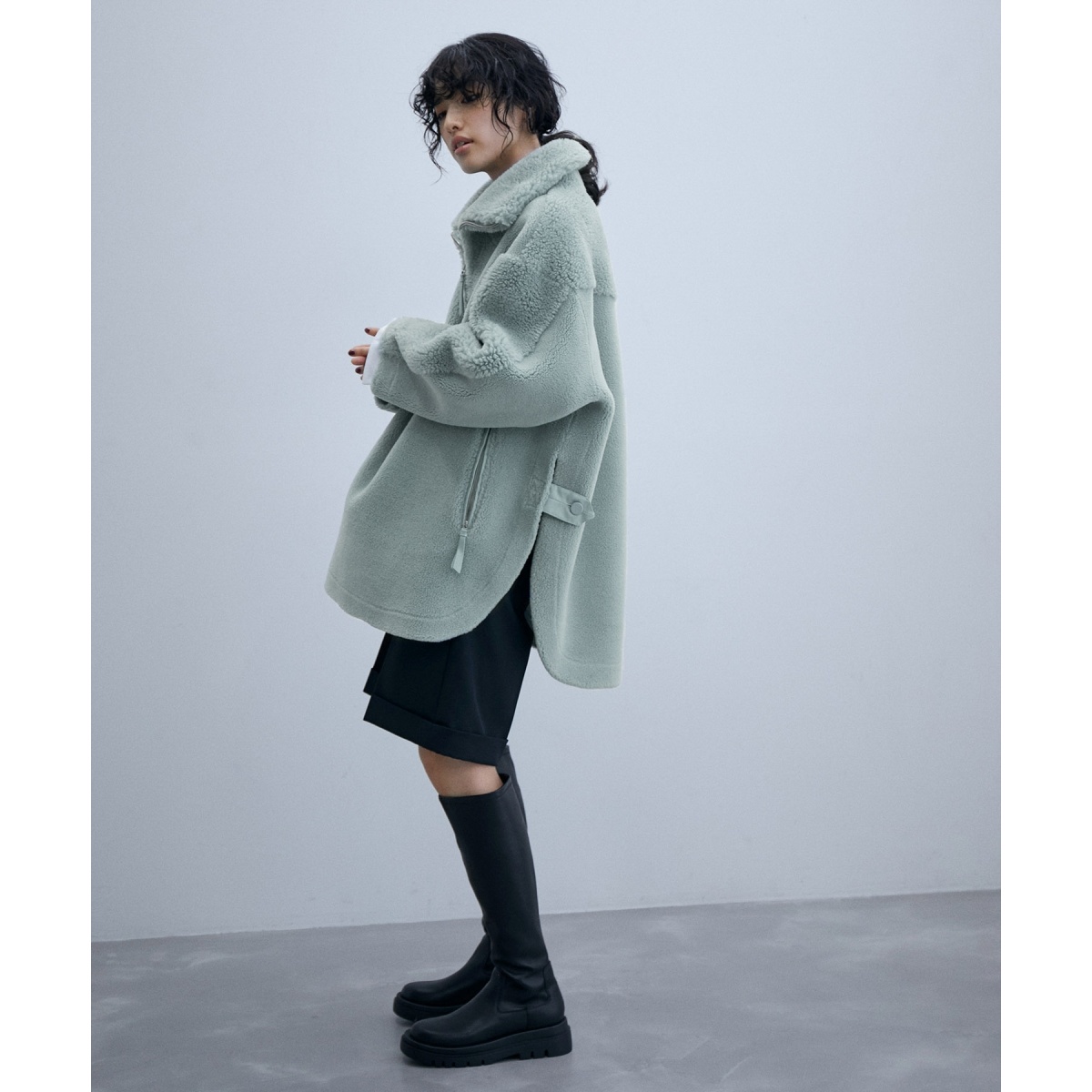 venit】WOOL POLYESTER BOA ANORAK | アダムエロペ(ADAM ET ROPE 