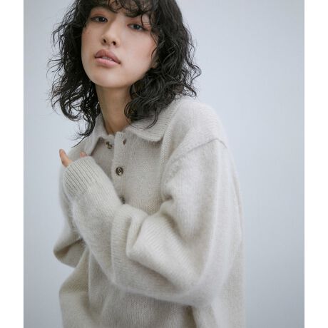 BATONER】men PURE MOHAIR POLO | アダムエロペ(ADAM ET ROPE 