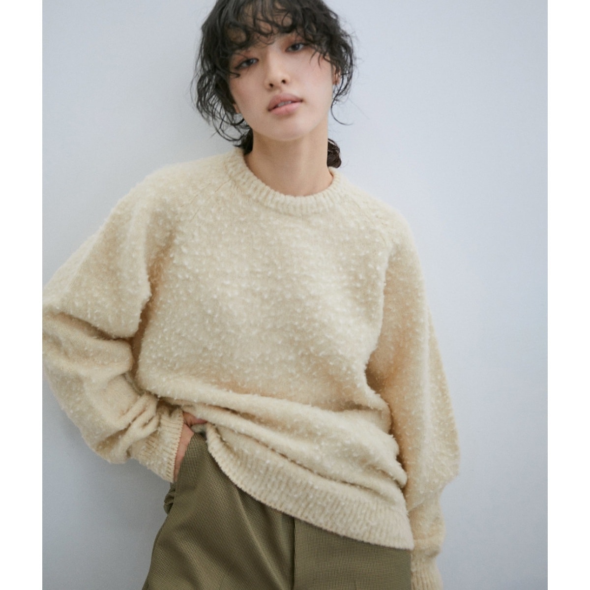 BATONER　ニットプルオーバー　Napping Wool Crew Neck BATONER】men LAMB WOOL NAPPING CREW NECK | アダムエロペ(ADAM ET