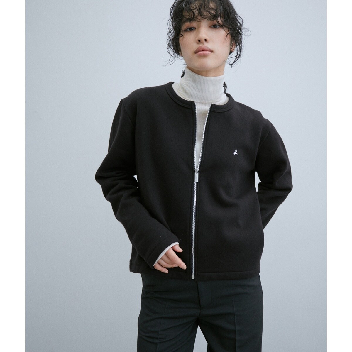 agnes b. pour ADAM ET ROPE 】CARDIGAN CLASSIQUE ZIP | アダムエロペ