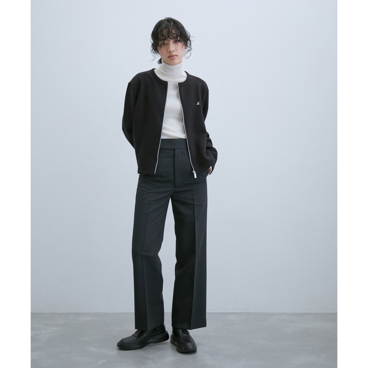 agnes b. pour ADAM ET ROPE 】CARDIGAN CLASSIQUE ZIP | アダムエロペ