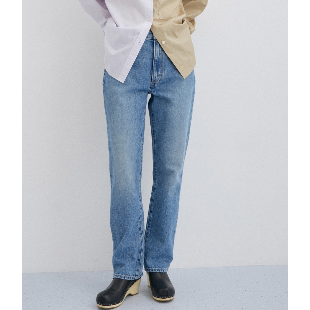 KURO/クロ】別注 WIDE STRAIGHT DENIM ワイドストレートデニム