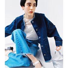 サステナブル・WEB限定】カットオフデニムジャケット | アダムエロペ 