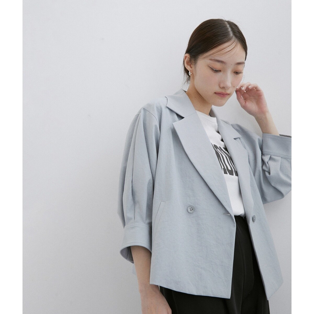 美品★ADAM ET ROPÉ 2WAYシルエットシャツジャケット ADAM ET ROPÉ FEMME(アダム エ ロペ ファム) / 【サステナブル