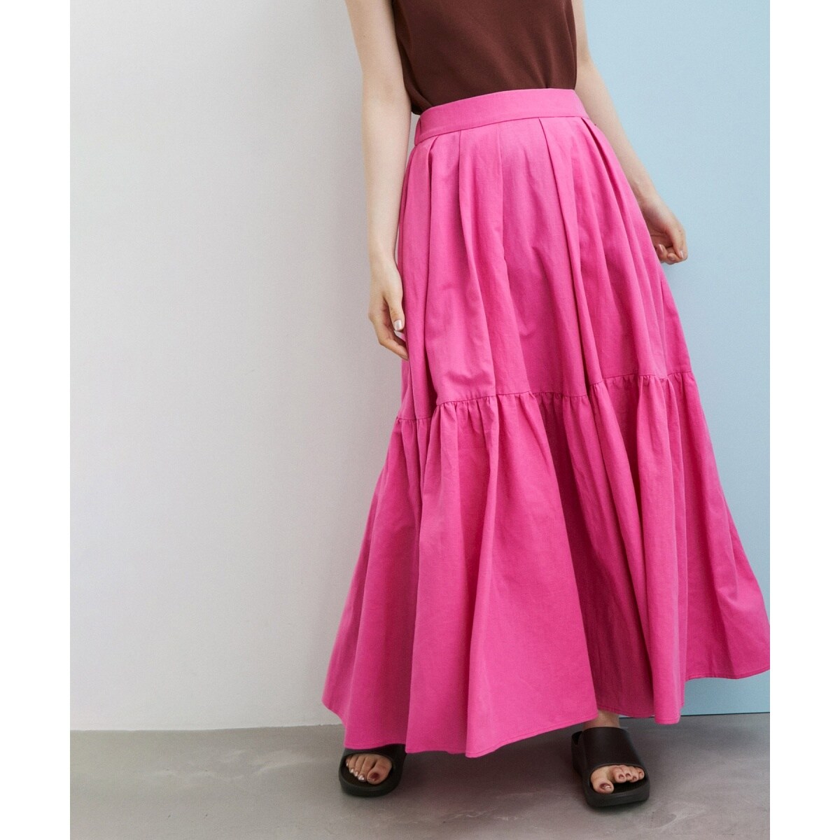 WEB限定(一部店舗展開あり)】リネンフレアスカート | アダムエロペ