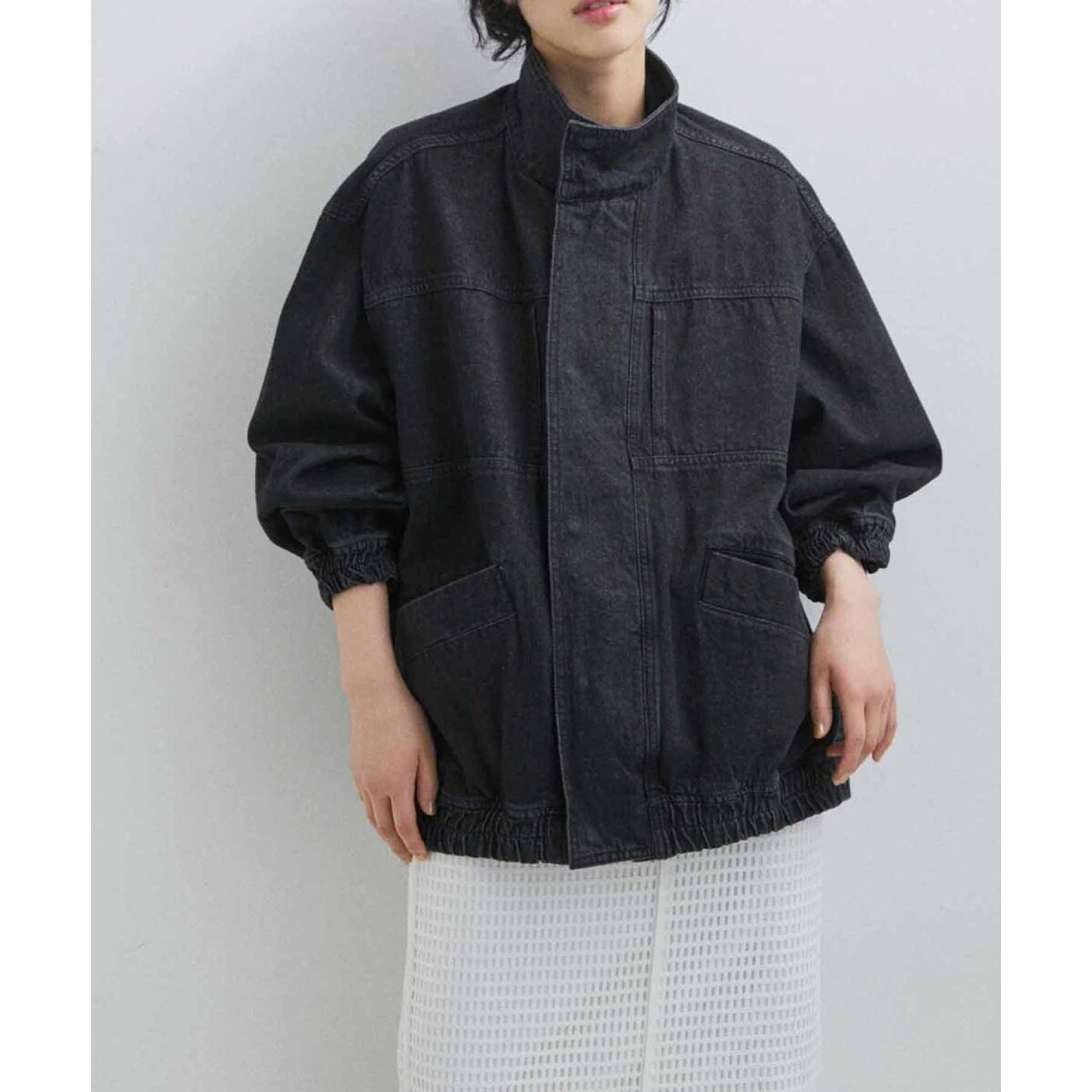 専用【美品】アダムエロペ ドライタッチ デニム スタンドカラー ブルゾン L ADAM ET ROPE'（アダムエロペ）の「【コットンUSA】ドライタッチ