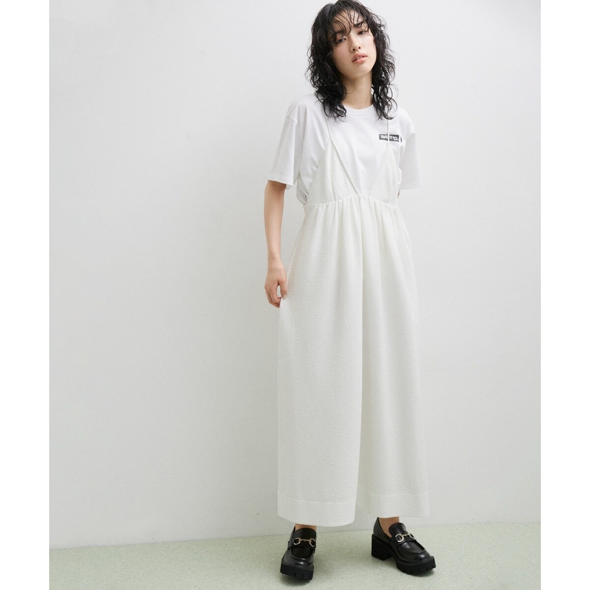 アダムエロペ ポンチコクーン2WAYワンピース フクレジャカードコクーン