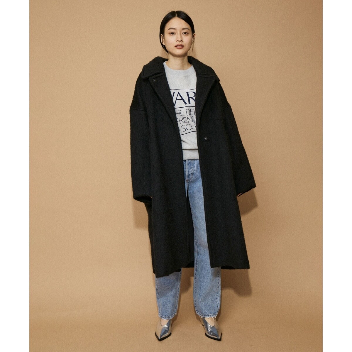 新品同様　アダムエロペ　ステンカラーシャギーコート 　WEB限定 ADAM ET ROPÉ FEMME(アダム エ ロペ ファム) / 【WEB限定】ステン