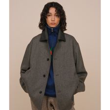 TECHTWEED】オーバー ショートコート / ロングシーズン着用可能 