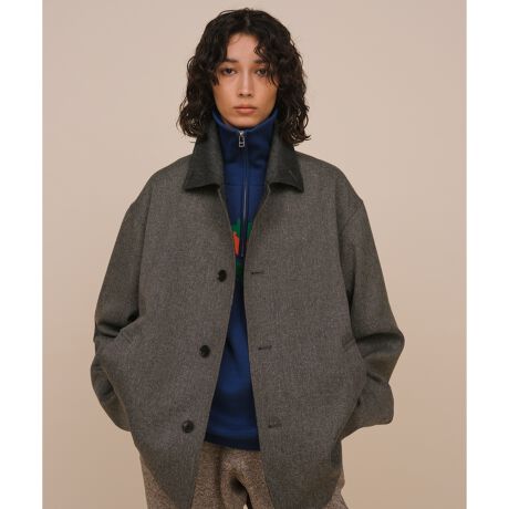 TECHTWEED】オーバー ショートコート / ロングシーズン着用可能 