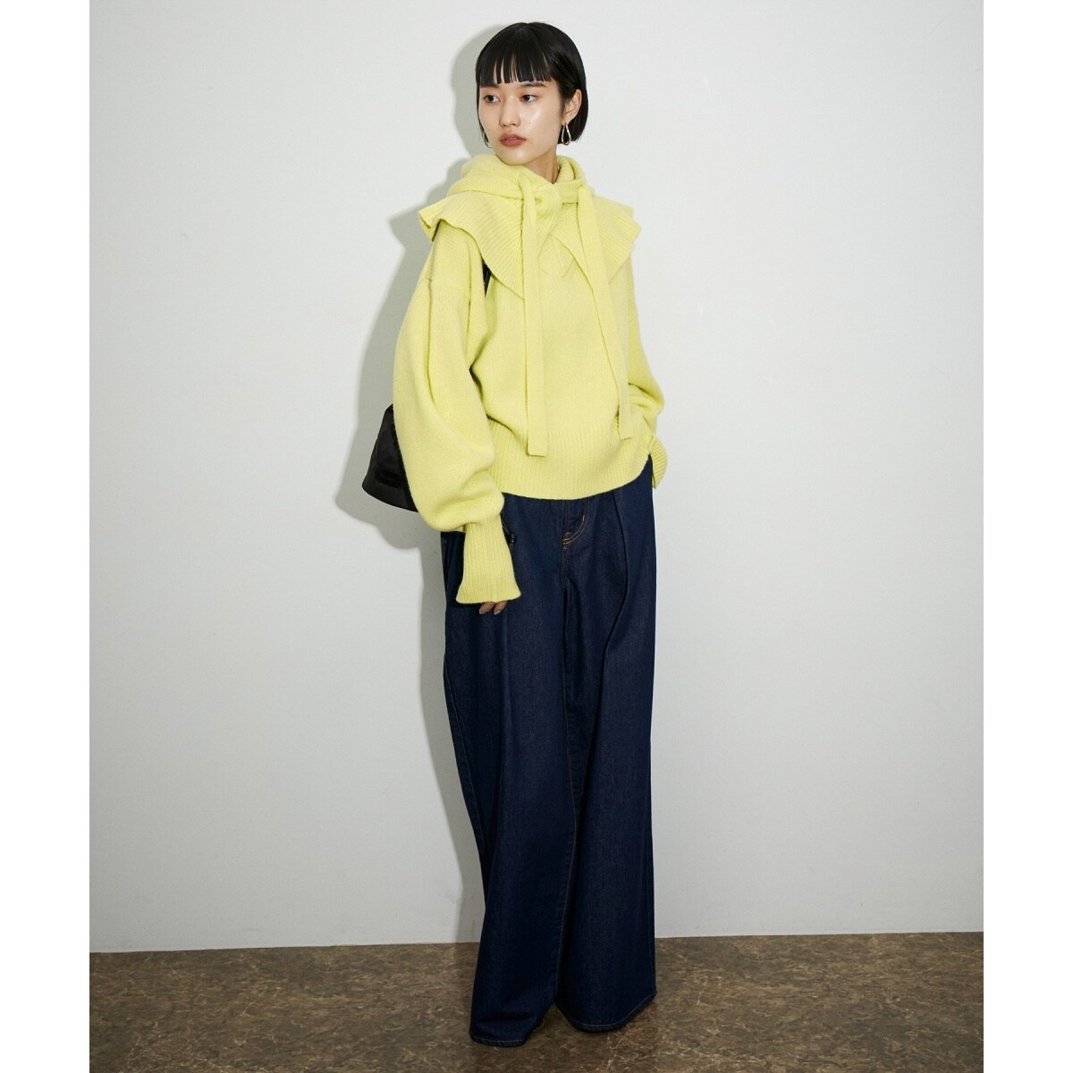 ADAM ET ROPE ウールカシミヤ バラクラバ　ホワイト ADAM ET ROPÉ FEMME(アダム エ ロペ ファム) / ウールカシミヤ