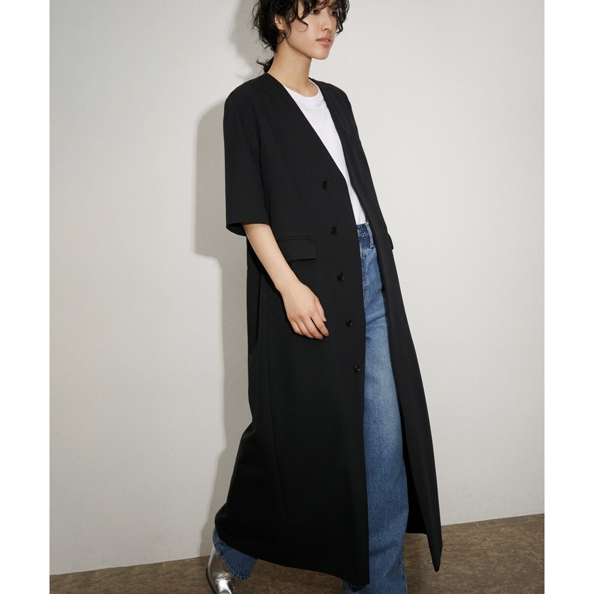 【サステナブル】テーラリングワンピース 38 ADAM ET ROPE'（アダムエロペ）の「【サステナブル】テーラリング