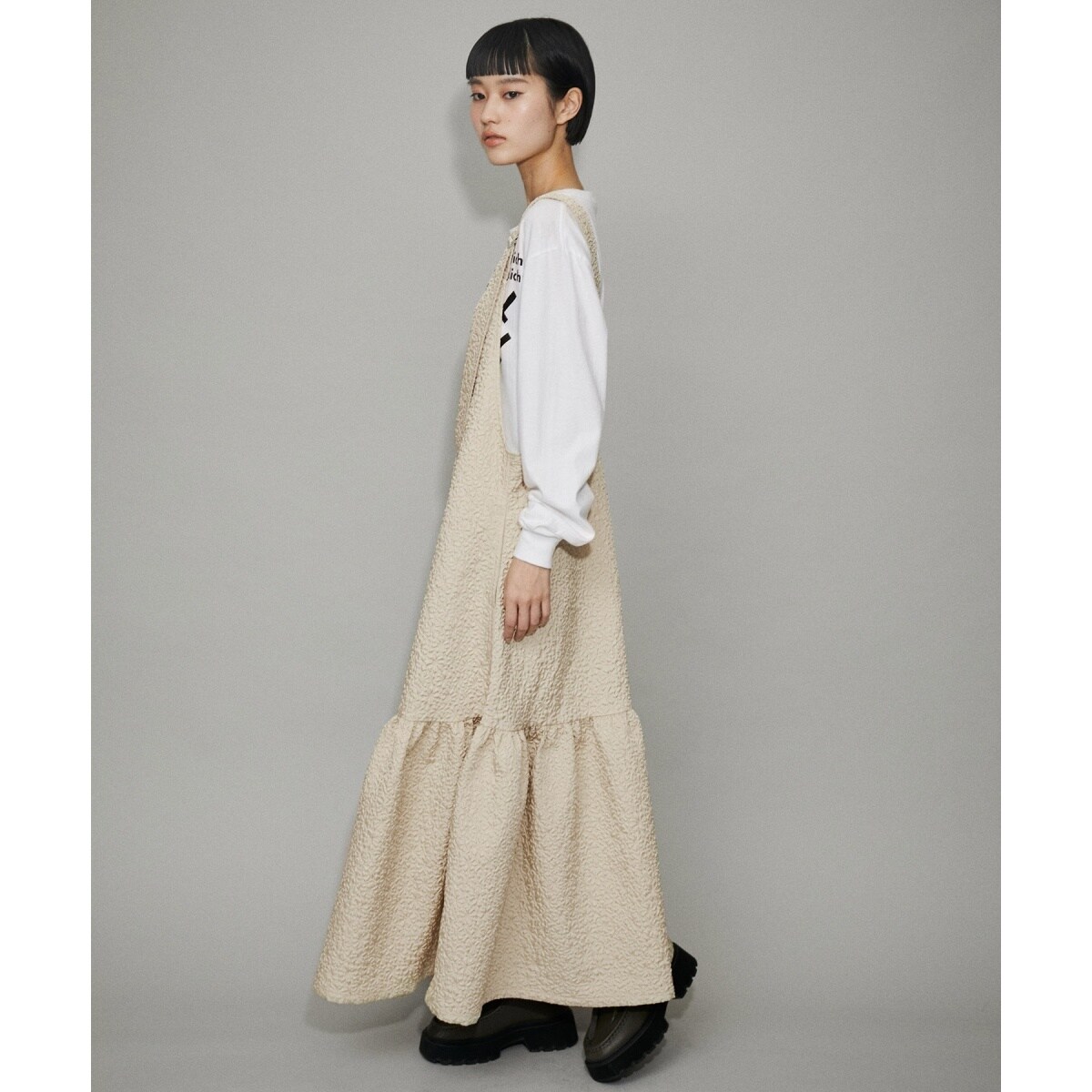 ADAM ET ROPE\' オーバーオールジャンパースカート ADAM ET ROPE\' オーバーオールジャンパースカート