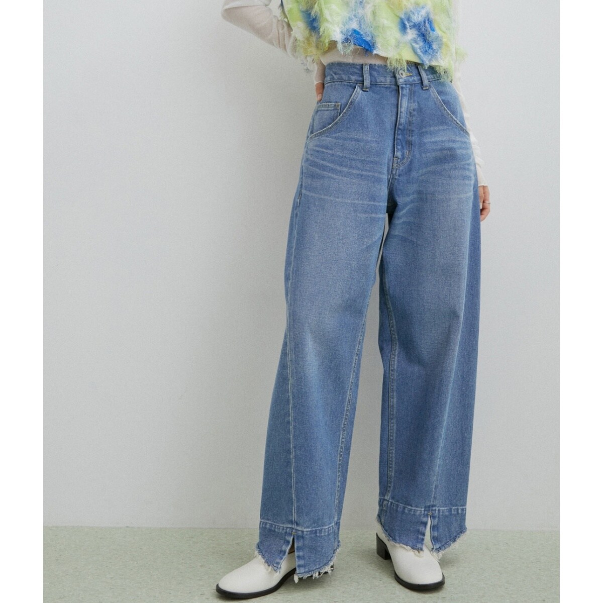サステナブル】〈追加〉ルーズフィットアジャストデニム