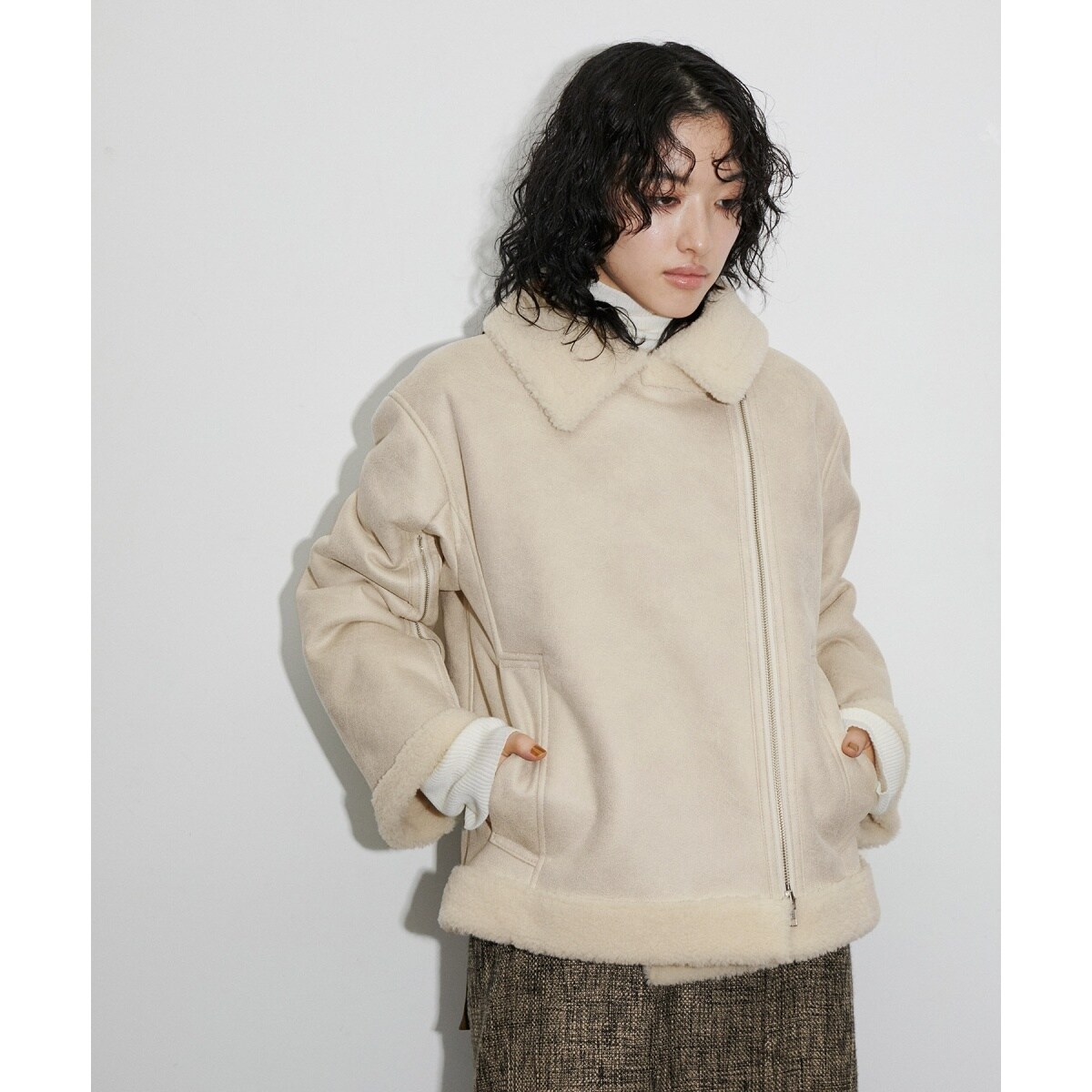 ADAM ET ROPE' フェイクムートンジャケット 楽天市場】フェイクムートンジャケット／アダムエロペ（ADAM ET