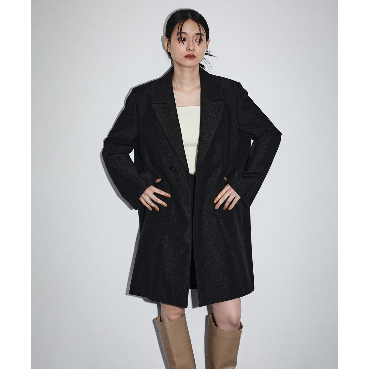 ボクシーミドルジャケットコート | アダムエロペ(ADAM ET ROPE