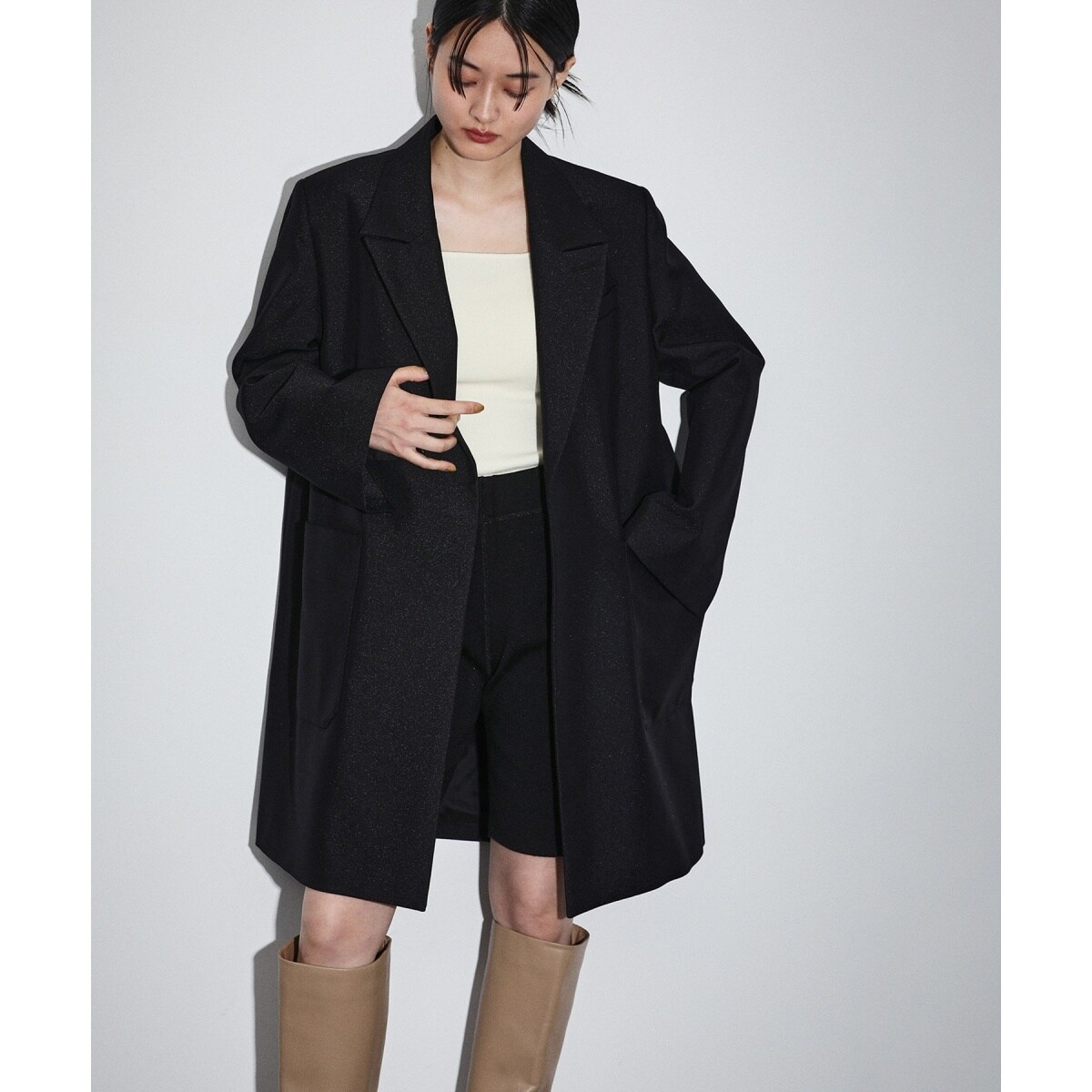 ボクシーミドルジャケットコート | アダムエロペ(ADAM ET ROPE