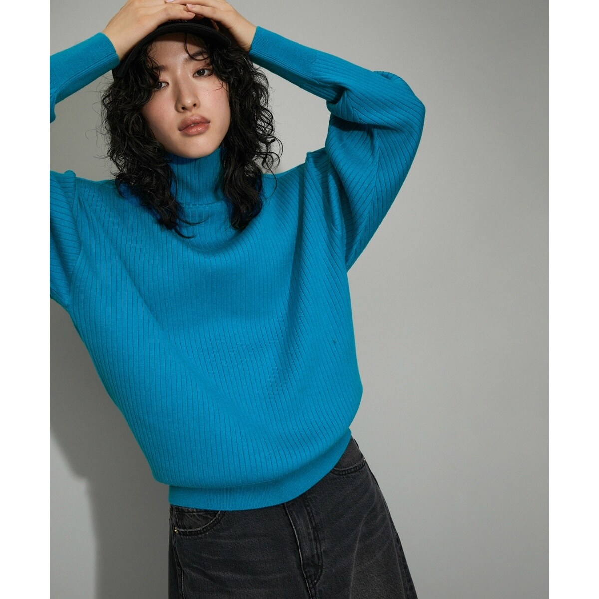 WEB限定】WOOL混リブタートルニット | アダムエロペ(ADAM ET ROPE