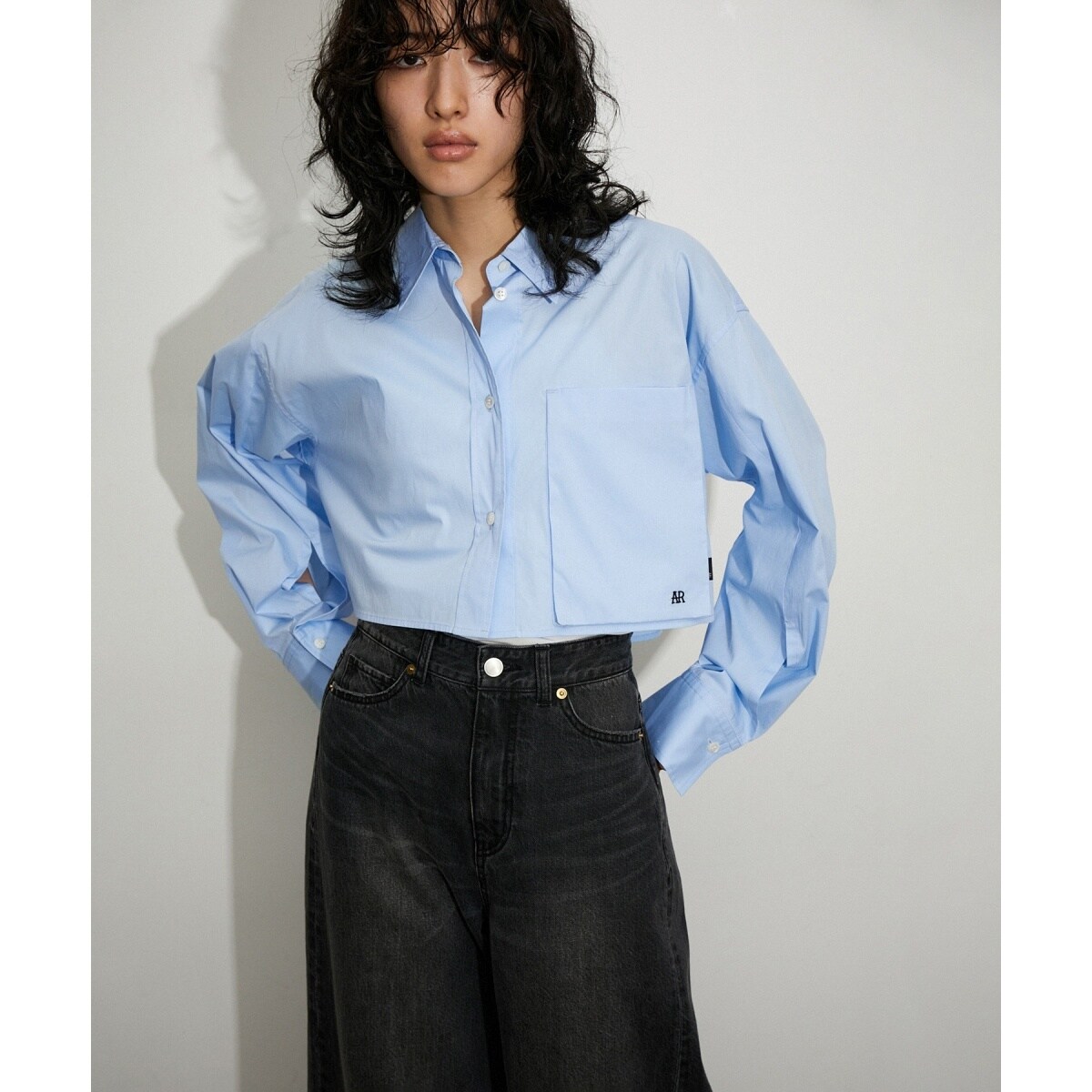 フロントホックデニムブラウス | アダムエロペ(ADAM ET ROPE