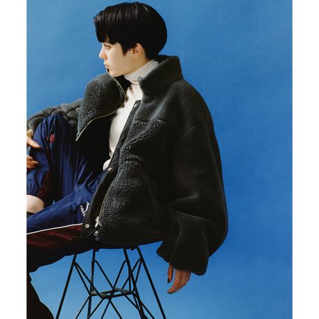 WEB限定】リバーシブルボアキルティングブルゾン | アダムエロペ(ADAM 