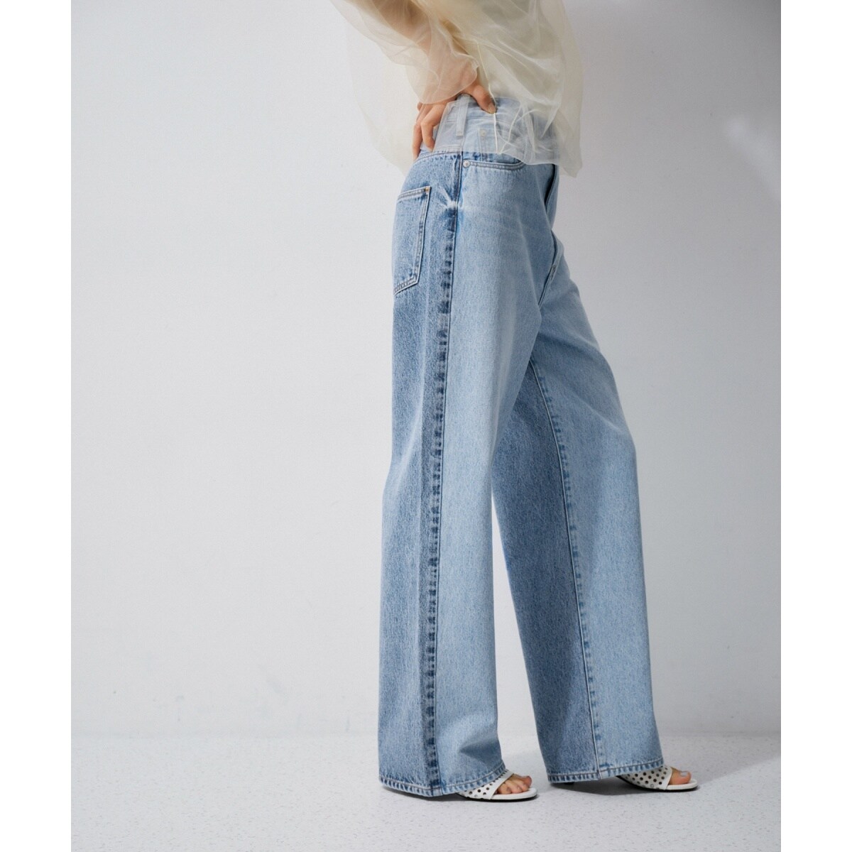 ADAM ET ROPE 別注LUNA WIDE STRAIGHT ADAM ET ROPÉ FEMME(アダム エ ロペ ファム) / 【NEEDBY for