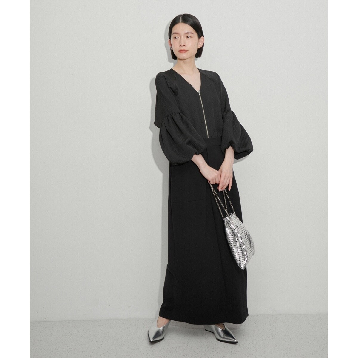 サステナブル】ジャガードポンチワンピース | アダムエロペ(ADAM ET