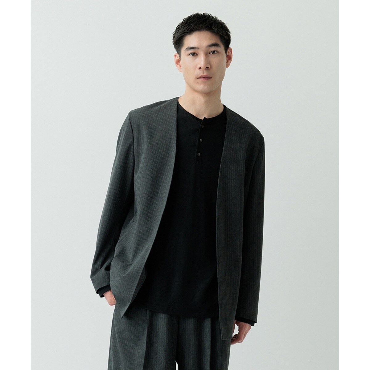 アダムエロペ　ADAM et Rope'  裏フリース　ノーカラーコート アダムエロペ ADAM et Rope' 裏フリース ノーカラーコート（楽天