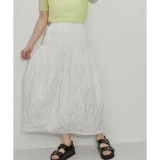 アダムエロペ(ADAM ET ROPE')のスモッキングジャガードタフタスカート