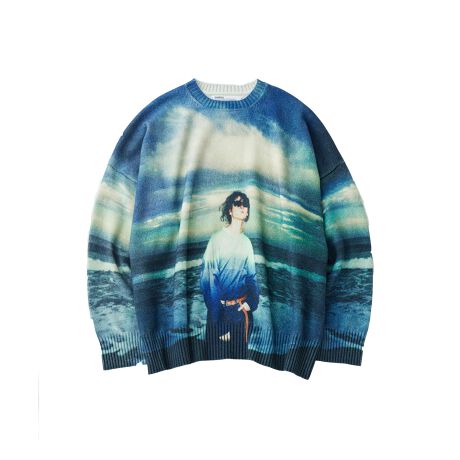 DAIRIKU 18SS Photo Pullover Knit(Night) | アダムエロペ(ADAM ET 