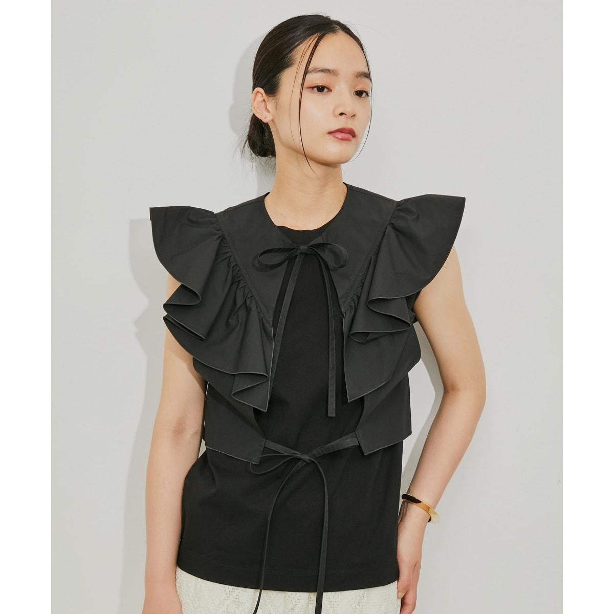 ADAM ET ROPE' アダムエロぺ フリルペプラムカットソーT 黒 楽天市場】【再入荷・WEB限定・洗える】フリルペプラム