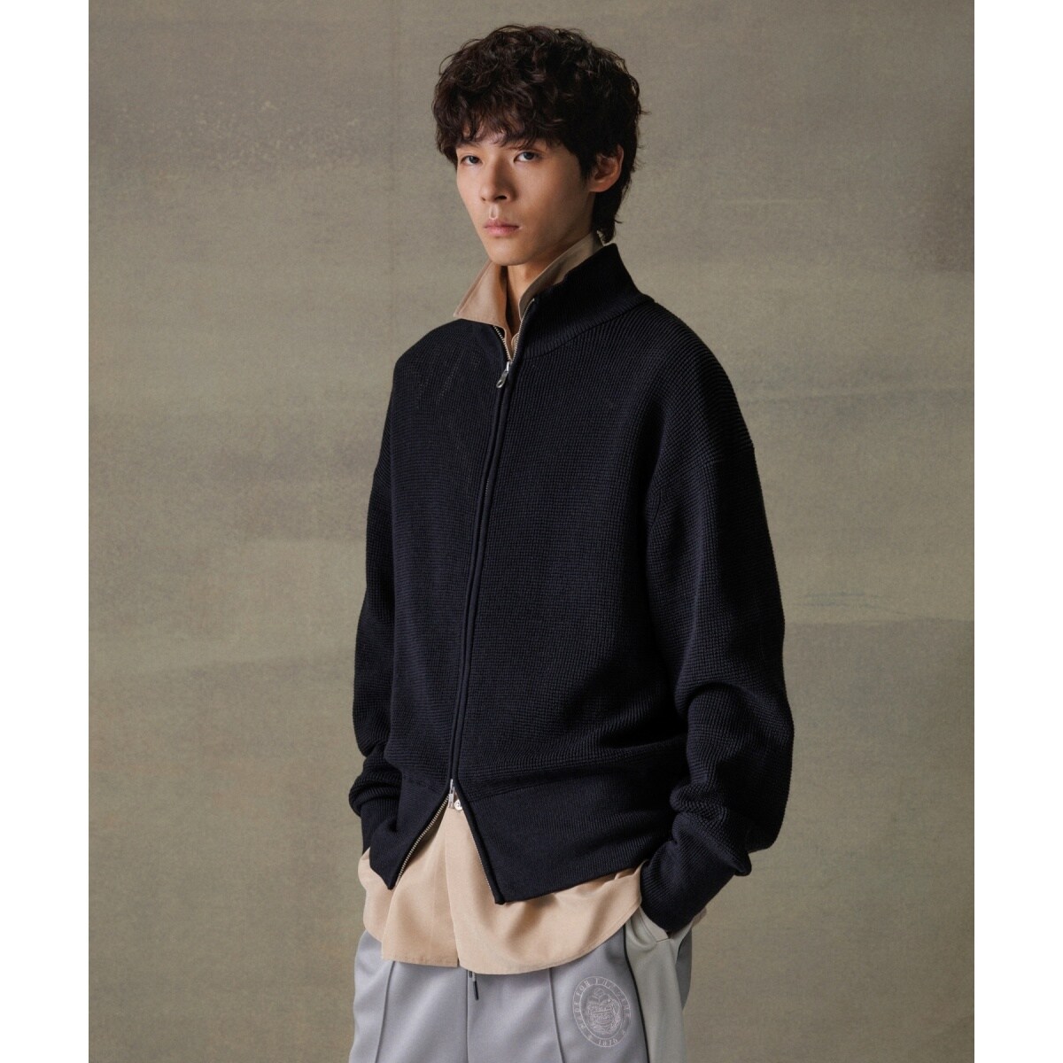 ワッフルドライバーズ ニット カーディガン / ロングシーズン着用可能 / ユニセックス ADAM ET ROPE' カーディガン ワッフルドライバーズ ニット