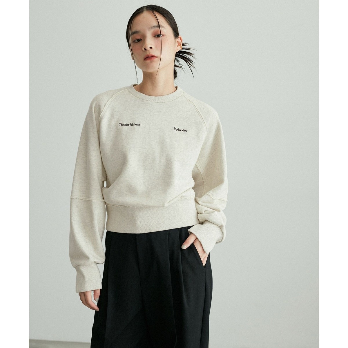 ADAMETROPÉFEMME☆アダムエロペ☆サステナブル☆クロップドスウェット ADAM ET ROPÉ FEMME(アダム エ ロペ ファム) / 【サステナブル