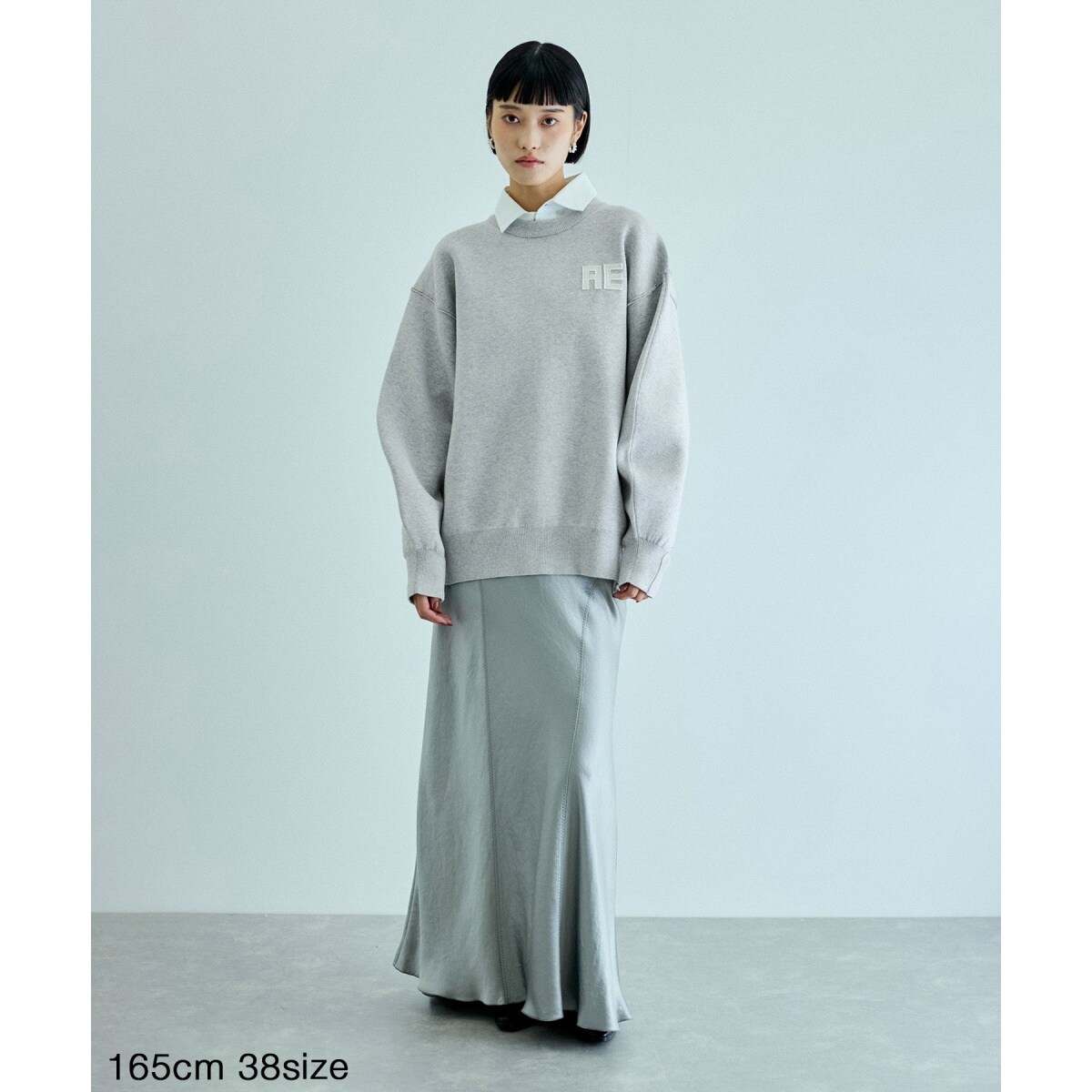 サステナブル・洗える】フェルト刺しゅうニットプルオーバー