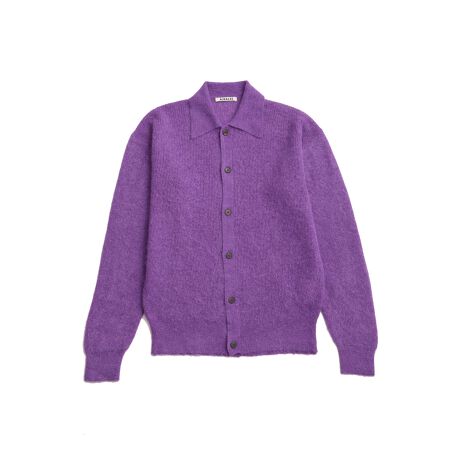 AURAL BABY SURI ALPACA SHEER KNIT SHIRT CARDIGAN | アダムエロペ 