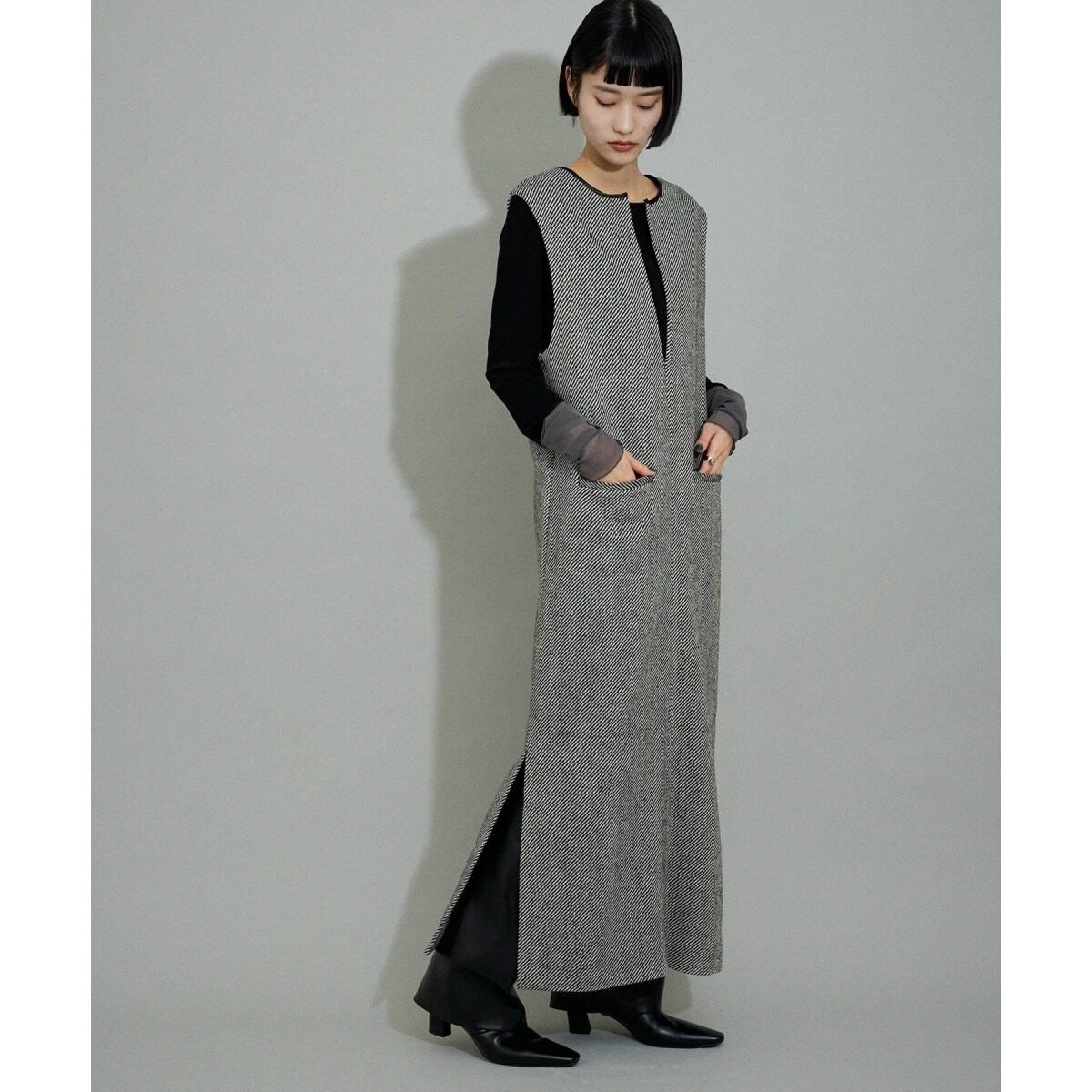WEB限定】2WAYツイードジャンパースカート | アダムエロペ(ADAM ET