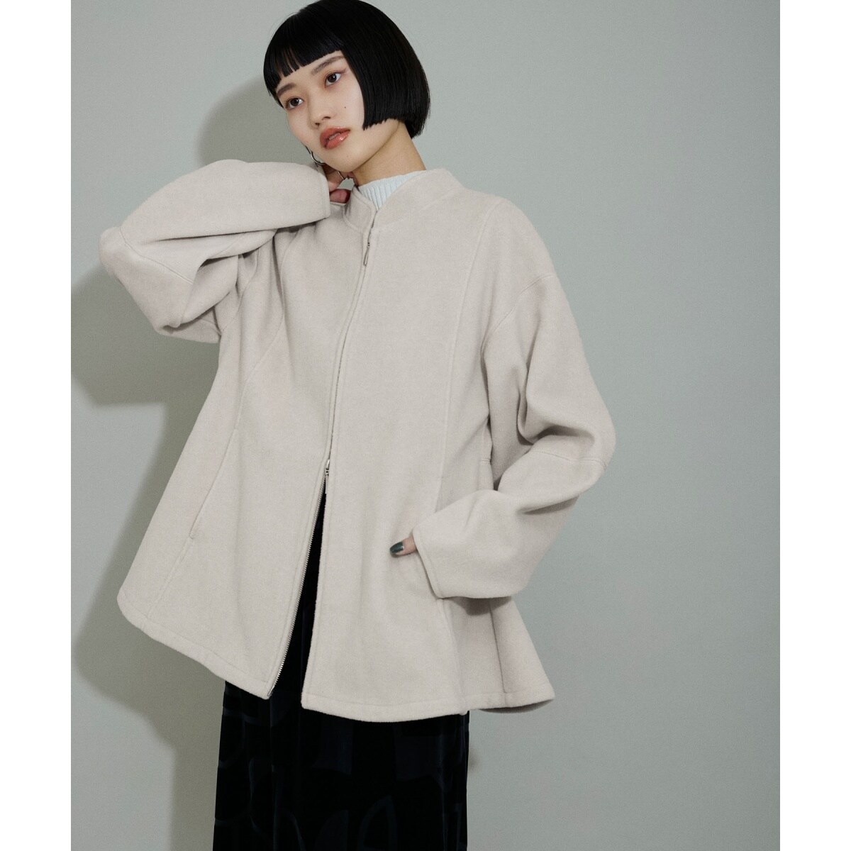 ADAM ET ROPE' FEMME アダムエロペ 圧縮ペプラムブルゾン WEB限定】圧縮ペプラムブルゾン | アダムエロペ(ADAM ET ROPE